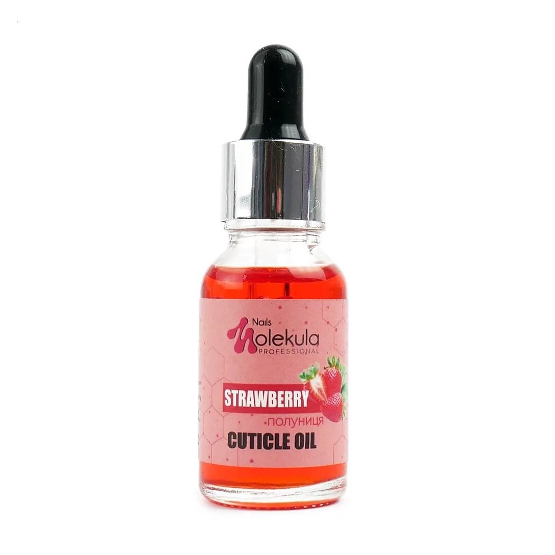 Олія для догляду за кутикулою Nails Molekula Professional Cuticle Oil Полуниця, 15 мл